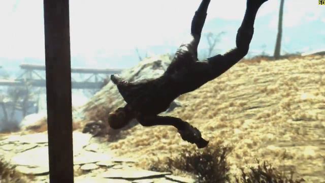 [Fallout 4] Suicide Jump Rebound Catapult (ragdoll physics fun) смотреть онлайн