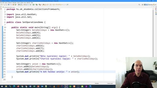 HashSet - halmazműveletek - Java programozás kezdőknek Andrissal - 84. rész смотреть онлайн