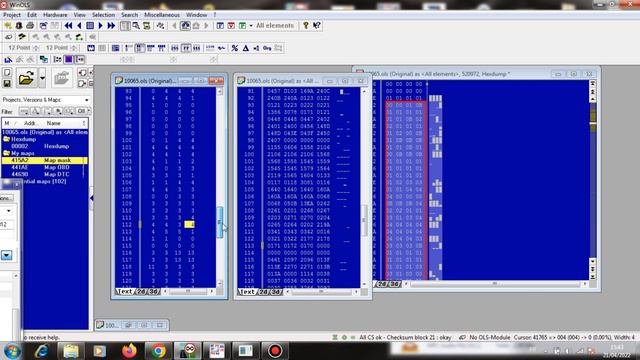 8) VW ME17 5 & MED17.5.2 Winols Extract Table OBD MASK مسح وإلغاء الأعطال ببرنامج الوينأولس