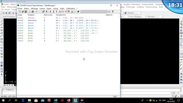 comment utiiser AUTOCAD par kom tuto 3 (calcul topographique sur autocad 2007) смотреть онлайн