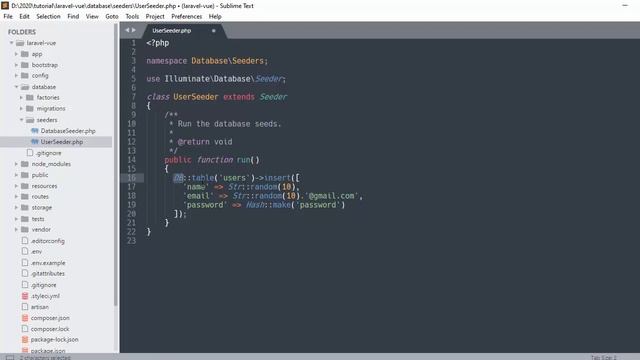 Tutorial Laravel Vue js Indonesia #22 - Database Seeding смотреть онлайн