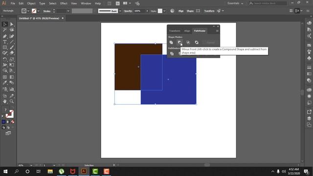 Adobe illustrator Tutorial (lecture 4). use of pathfinder tool for beginners in Urdu /Hindi смотреть онлайн