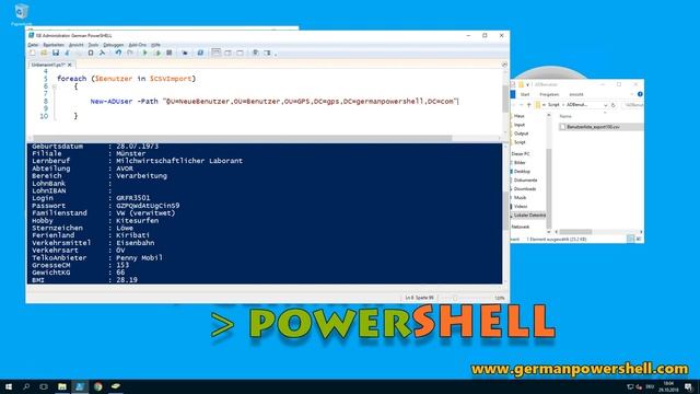 Active Directory Benutzer aus CSV erstellen (Teil 1) | PowerSHELL 5.1 deutsch german смотреть онлайн