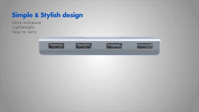 Inateck HB4007 Aluminum USB3.0 4-Port HUB For Macbook Ultrabook
