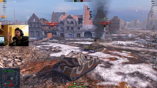 WoT Blitz - Тащилово или глупость противника. Maus против трех СТ - World Of Tanks Blitz (WoTB)
