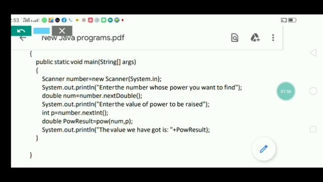 Java program to find out the power of a number смотреть онлайн