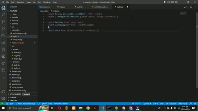 React Native Firebase Authentication смотреть онлайн