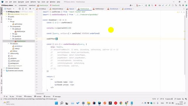 RTK Query 09: getGood, query, useQuery, providesTags, invalidatesTags, cache смотреть онлайн