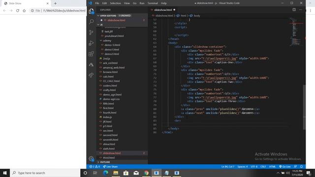 How to make SlideShow in website using HTML,CSS & Javascript | Customised Slideshow смотреть онлайн