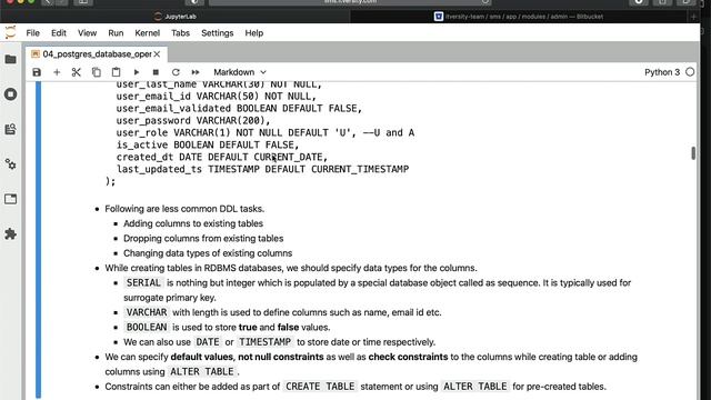 Programming Essentials Python - Database Operations - DDL - Data Definition Language смотреть онлайн