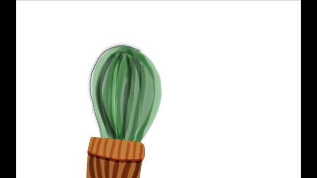 Как рисовать кактус. Как рисовать на планшете пером. смотреть онлайн