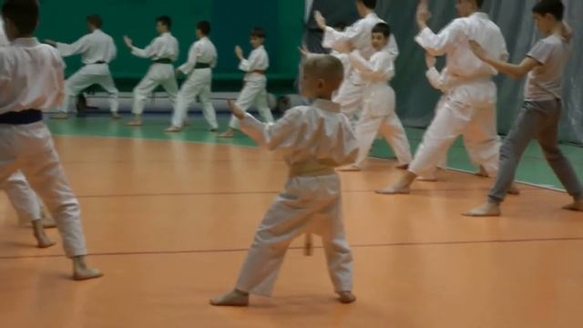 Каратист 6 лет порвал всех на тренировке по Шотокан каратэ. смотреть онлайн