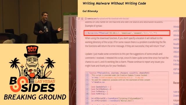 BG - Writing Malware Without Writing Code - Gal Bitensky смотреть онлайн
