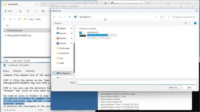 turkerfat32 demo (FAT32 partition image parser library in Java) смотреть онлайн