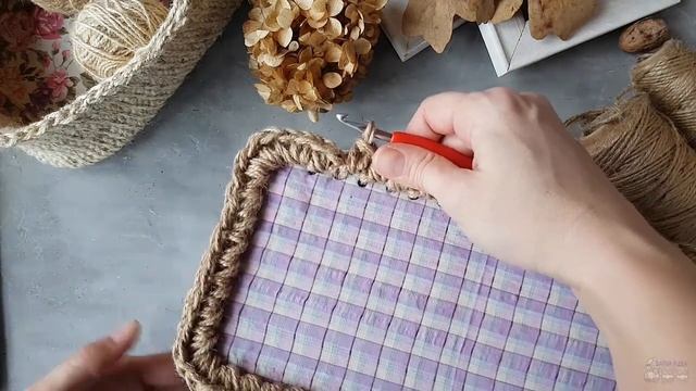 Корзина из джута крючком. Ваша корзинка может быть любой формы, с твердым дном и плотными стенками смотреть онлайн