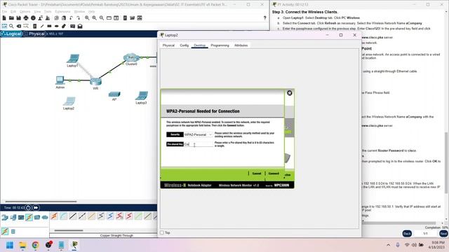 6.1.3.9 Packet Tracer - Connect to a Wireless Network смотреть онлайн