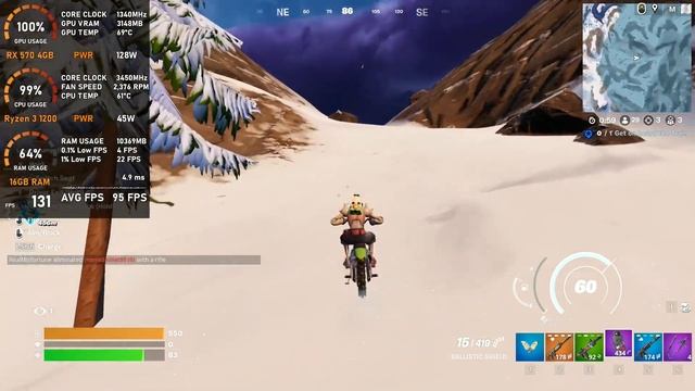 Fortnite Chapter 5 Season 1 - RX 570 4GB + Ryzen 3 1200 смотреть онлайн