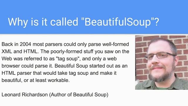Who developed the BeautifulSoup library? смотреть онлайн