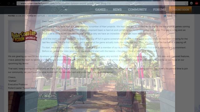 Roller Coaster Tycoon World News | New In Game Screenshot Revealed смотреть онлайн