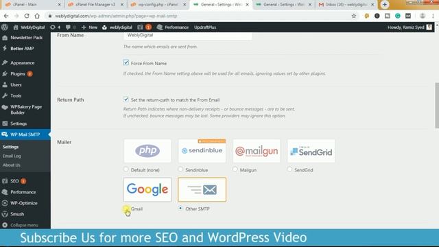 WP Mail SMTP Plugin WordPress Step By Step Configure wpforms 2021 смотреть онлайн