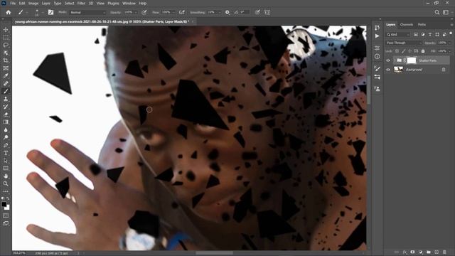 How to Create a Shatter Photoshop Effect Action смотреть онлайн
