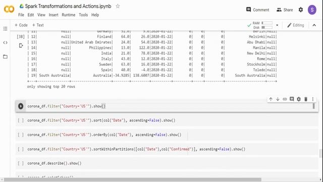Apache Spark Transformation and Actions смотреть онлайн