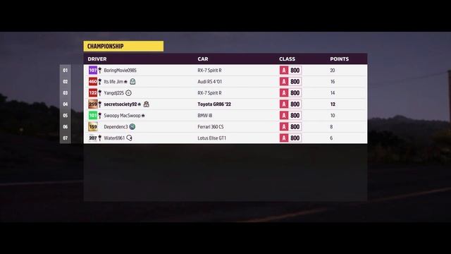 Racing the Toyota GR86 in A Class (Forza Horizon 5) смотреть онлайн
