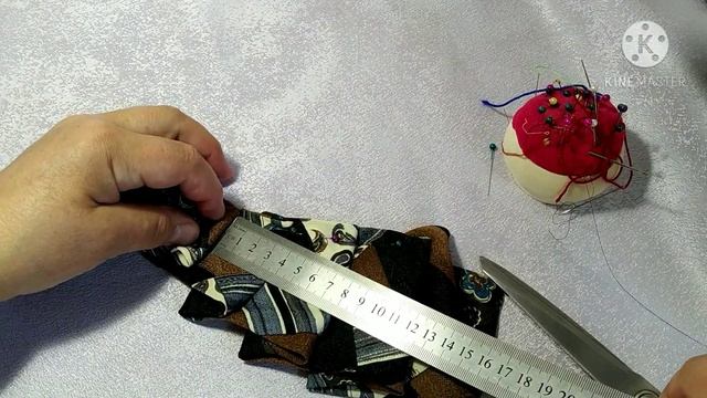 DIY.Переделка одежды. Отделка воротника блузки. Что сделать из старых галстуков. смотреть онлайн