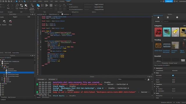 Roblox Studio|Making an Automatic Train for Other Users| [skylerstream] смотреть онлайн