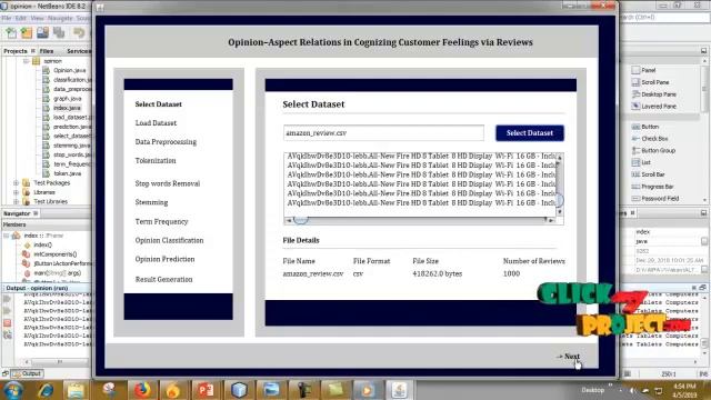 JAVA DATA MINING PROJECTS - Opinion–Aspect Relations in Cognizing Customer Feelings - ClickMyProjec смотреть онлайн