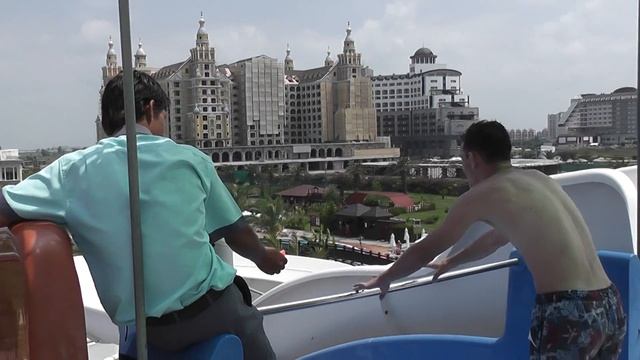 Отель Анталия, Lara Beach 5* Круговая панорама с водных горок. смотреть онлайн