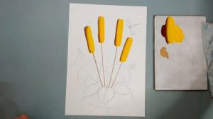 Пробный урок по свободно кистевой росписи  "Травы у реки"