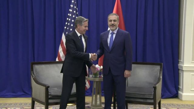 Secretary Blinken meets with Turkish Foreign Minister Hakan Fidan смотреть онлайн