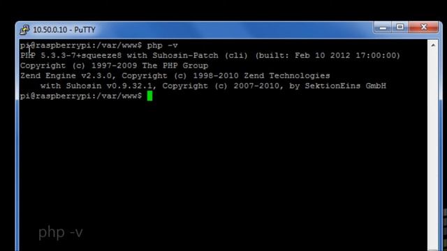 Raspberry Pi - Installing php смотреть онлайн
