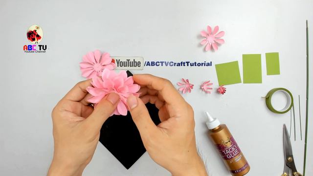 ABC TV | How To Make Dahlia Paper Flower (Slowly) - Craft Tutorial смотреть онлайн