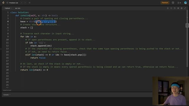 LeetCode Python Solutions: 20. Valid Parentheses #python #coding #leetcode смотреть онлайн