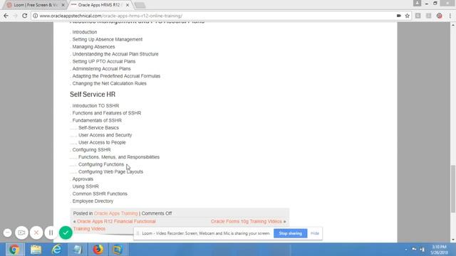 Configuring Functions - Oracle Apps R12 HRMS Online Training Course Videos Published on Udemy смотреть онлайн
