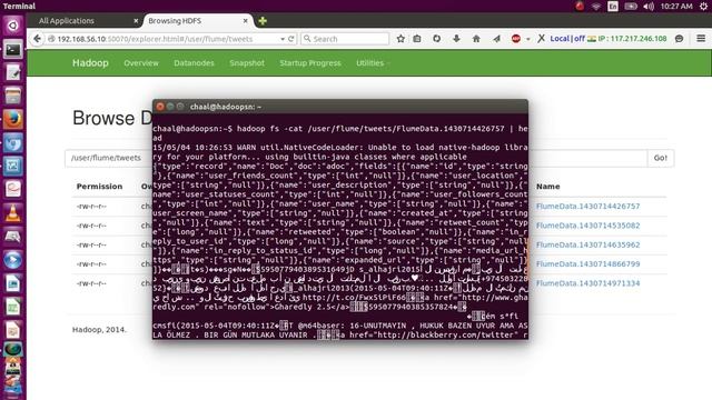Moving FlumeTwitter Data into Hive on Hadoop 2.7.0 Single Node Cluster смотреть онлайн