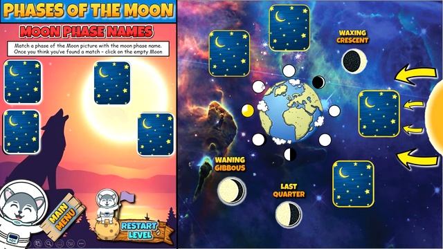 Phases Of The Moon: Memory Card Game Powerpoint смотреть онлайн