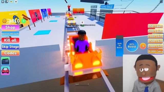 Jeffy Plays ROBLOX CART RIDE! смотреть онлайн