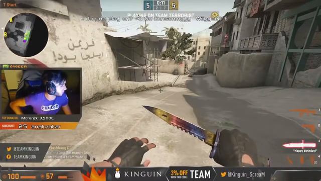 ScreaM играет с Olofom,Izak,Flusha,Vendetta в Matchmaking! смотреть онлайн