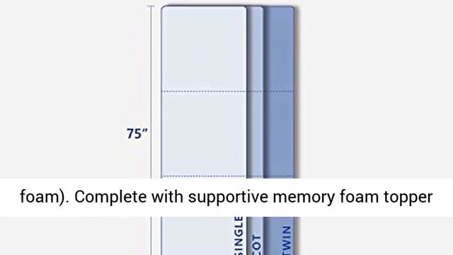 Olee Sleep Tri-Folding Memory Foam Topper, 4'' H, Blue смотреть онлайн