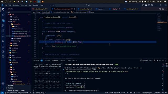 Laravel 9 AdminLTE3, Spatie Dynamic User Permissions & Yajra DataTable for beginners-2023 (Part-3) смотреть онлайн