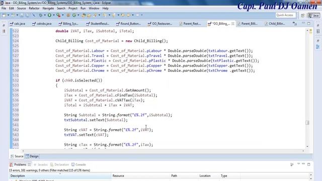 How to Create an Object Oriented Advanced Billing System Project in Java Eclipse Part 3 of 3 смотреть онлайн