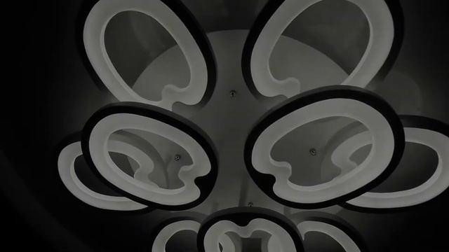 Люстра в стиле Хай-тек. LED, 9 светодиодных элементов с пультом ДУ смотреть онлайн