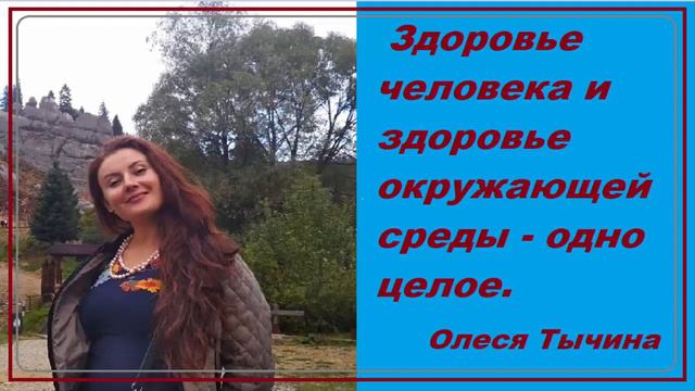 Здоровье человека и здоровье окружающей среды это одно целое Олеся Тычина смотреть онлайн