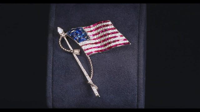 Ruby, Sapphire and Diamond American Flag Brooch by Oscar Heyman | M.S. Rau смотреть онлайн
