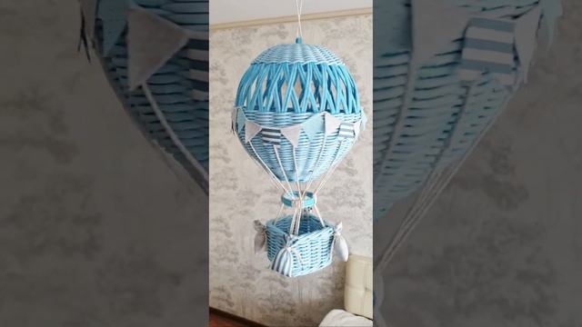 Воздушный шар плетеный подвесной декор смотреть онлайн