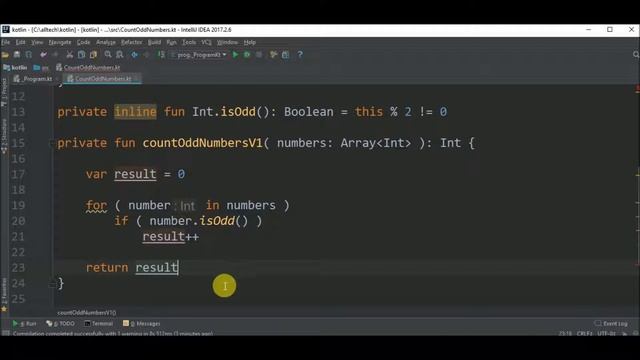 count odd numbers in kotlin смотреть онлайн