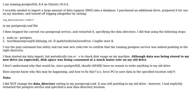 Databases: Why is postgresql still consuming space on my other drive? (2 Solutions!!) смотреть онлайн
